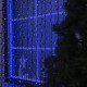 Гирлянда уличная Штора LedGO Premium, 2*2 м, 216LED, с мерцанием flash, черный провод, синий