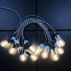 Ретро гирлянда для помещений LedGO, 15 метров 30 филаментных LED ламп, зебра