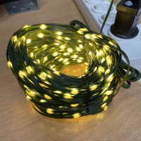Гірлянда вулична Нитка на дроті LedGO 50 м, 500LED, зелений провід, білий теплий