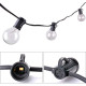 Ретро гирлянда уличная LedGO с лампами G40, 7,5 метров, 25 лампочек, ip54, чёрный провод