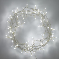 Гірлянда нитка на ялинку LedGO, 400LED, 26 м, + статика, прозорий провід, холодний білий