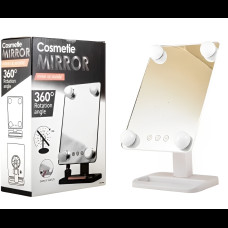 Компактное зеркало с подсветкой для макияжа MCH Cosmetie Mirror 360 Rotation Angel с LED подсветкой для дома