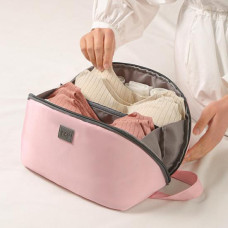 Косметичка Женская дорожный органайзер для одежды, бюстгальтеров, носков, Storage bag Розовый