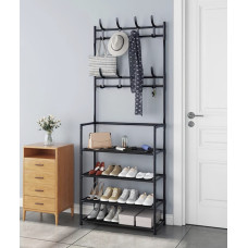 Универсальная вешалка для одежды New simple floor clothes rack size 60X29.5X151 см Черная