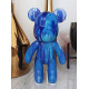 Флюїдне ведмежатко fluid bear bearbrick, 23 см, з фарбами BLUE