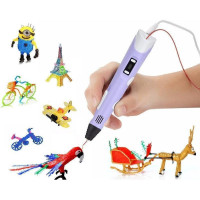 3D-ручка з LCD-дисплеєм Pen 2 3Д принтер для малювання ФІОЛІТОВА