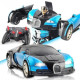 Машинка радіокерована трансформер Robot Car Bugatti Size12 СИНЯ  ⁇  Робот-трансформер на радіокеруванні 1:12