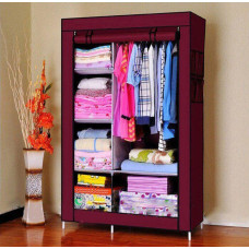 Тканевый шкаф складной STORAGE WARDROBE KM-105 на 2 секции (106х45х170 см), органайзер для одежды