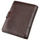 Мужской кошелек из натуральной кожи с встроенной кредитницей TAILIAN 182740, темно-коричневый.