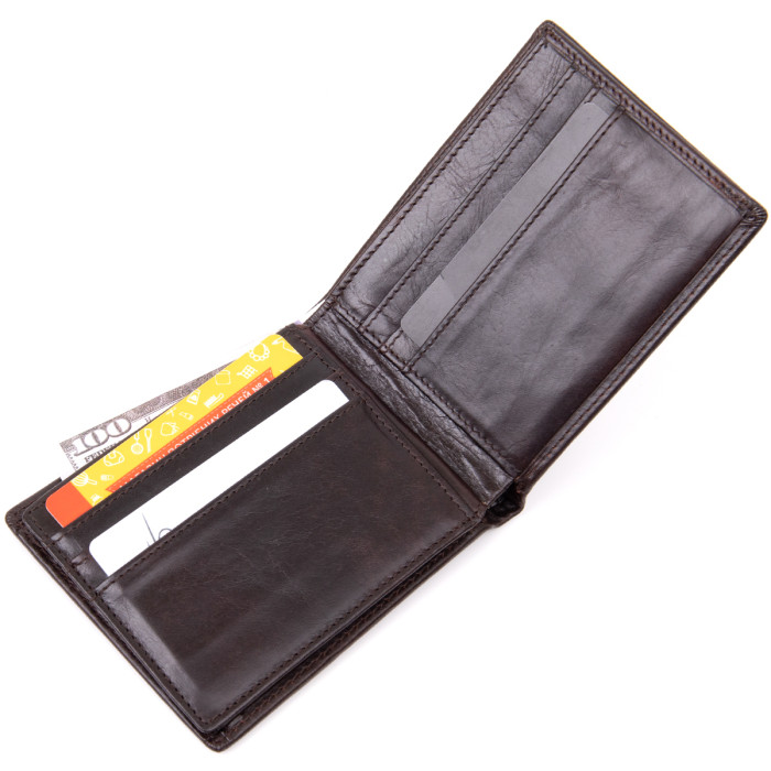 Портмоне унисекс Vintage 183720 коричневое