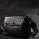 Красивая женская сумка из натуральной кожи Vintage 186300 Черная