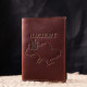 Обложка на паспорт в винтажной коже Карта GRANDE PELLE 185080 Светло-коричневая