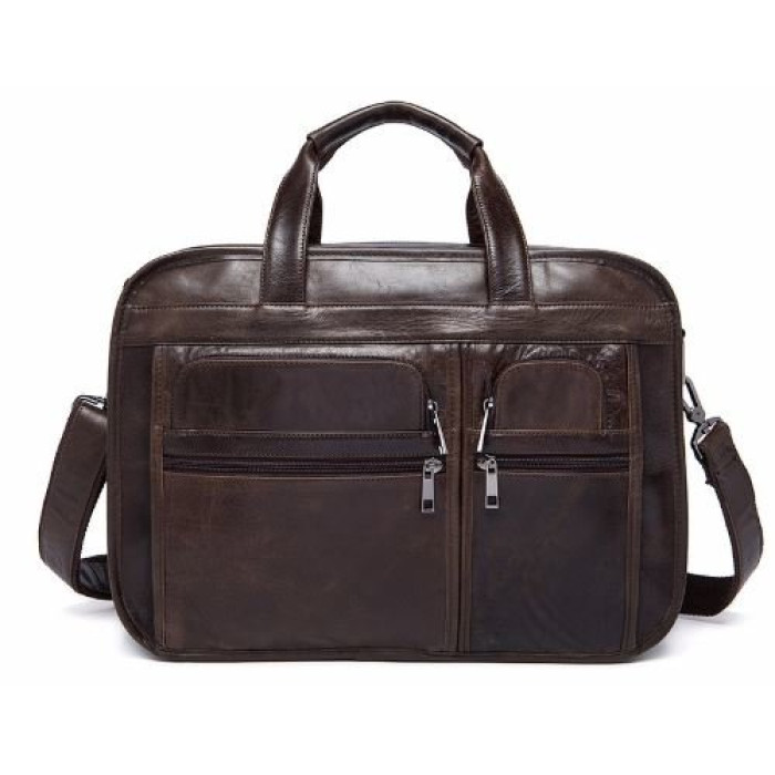 Сумка для ноутбуку з натуральної шкіри Vintage 182530 Коричнева
