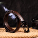 Стильний ремінь брючний з пряжкою-автомат з натуральної шкіри Vintage 185330 Коричневий