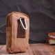 Добротная сумка-чехол на пояс с металлическим карабином из текстиля Vintage 186200 Коричневый