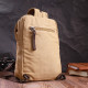 Удобный рюкзак для мужчин из плотного текстиля Vintage 186170 Песочный