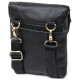 Кожаная небольшая мужская сумка через плечо Vintage 184270 Черный