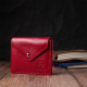 Женский кошелек с монетницей из глянцевой натуральной кожи GRANDE PELLE 186640 Красный
