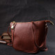Небольшая женская сумка через плечо из натуральной кожи Vintage 186270 Коричневая
