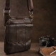 Сумка чоловіча гладка Vintage 182230 Коричнева