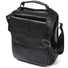 Вместительная кожаная мужская сумка Vintage 184330 Черный