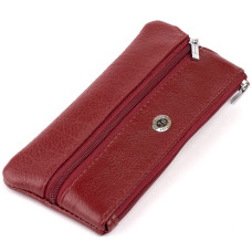 Ключница-кошелек с кармашком женская ST Leather 183590 Бордовая