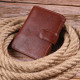 Вертикальное мужское портмоне из натуральной кожи 185250 Vintage Коричневый