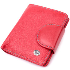 Кожаный яркий кошелек с монетницей для женщин ST Leather 186430 Красный