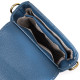 Женская сумка вертикального формата с клапаном из натуральной кожи Vintage 186280 Голубая