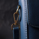 Женская сумка вертикального формата с клапаном из натуральной кожи Vintage 186280 Голубая