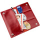Бумажник женский вертикальный из кожи алькор SHVIGEL 183030 Красный