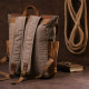 Рюкзак с боковыми карманами canvas Vintage 183130 Светло-серый