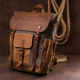 Рюкзак з боковими кишенями canvas Vintage 183130 Світло-сірий
