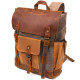Рюкзак с боковыми карманами canvas Vintage 183130 Светло-серый