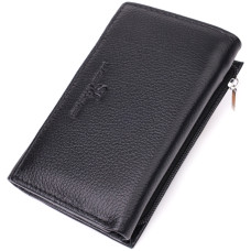 Кожаный женский кошелек в три сложения ST Leather 186560 Черный