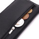 Женский вертикальный кошелек на магнитах из натуральной кожи ST Leather 186610 Черный