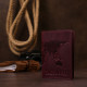 Замечательная кожаная обложка на паспорт Shvigel 184450 Бордовый