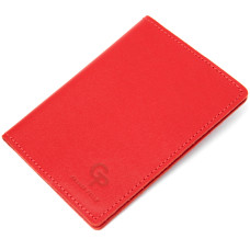 Яркая обложка на паспорт из натуральной кожи GRANDE PELLE 183980 Красный