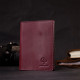 Отличная кожаная обложка на паспорт GRANDE PELLE 186020 Бордовый
