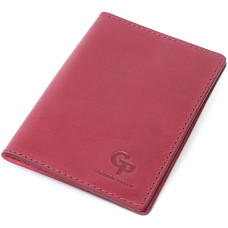 Отличная кожаная обложка на паспорт GRANDE PELLE 186020 Бордовый
