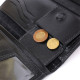 Вместительный кошелек с монетницей снаружи из натуральной кожи GRANDE PELLE 186070 Бордовый