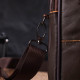 Мужская вертикальная поясная сумка из натуральной кожи 185800 Vintage Коричневая
