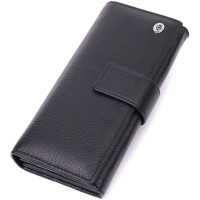 Надійний жіночий гаманець з натуральної шкіри ST Leather 186620 Чорний