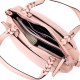 Стильная женская сумка с ручками KARYA 184620 кожаная Пудровый