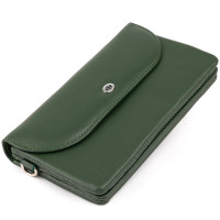 Клатч зі шкіри жіночий ST Leather 183560 Зелений