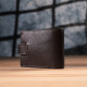 Практичное портмоне из люксовой зернистой кожи флотар GRANDE PELLE 22876 Коричневый