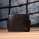 Практичное портмоне из люксовой зернистой кожи флотар GRANDE PELLE 22876 Коричневый