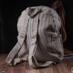Летний женский рюкзак с качественного текстиля Vintage sale_15077 Молочный