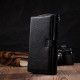 Вместительный клатч с двумя блоками для кредитных карт из натуральной кожи Tony Bellucci 185830 Черный