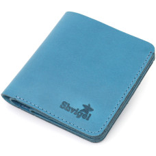 Кожаное винтажное портмоне Shvigel 184551 Синий
